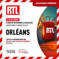 La valise RTL à découvrir dans les rues d'Orléans , le 8 déc. 2025