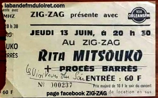 Billet de concert , avec ORLEANS FM