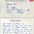 courrier 'un auditeur pour Jacky Christophe (cette année-là) mai 1983